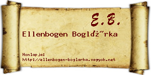 Ellenbogen Boglárka névjegykártya