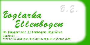 boglarka ellenbogen business card