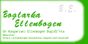 boglarka ellenbogen business card
